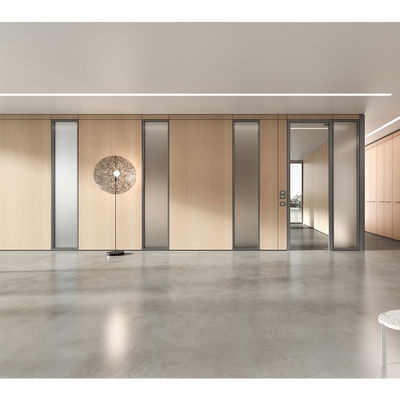 سعر جيد Modern Office Glass Partition Wall with Frosted Glass Acid Etched Glass and 108mm Thickness الانترنت