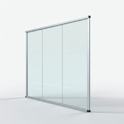 سعر جيد ألومنيوم صلبة مكتب الزجاج الحائط الحائط أعلى مدعومة للزجاج الواحد الانترنت