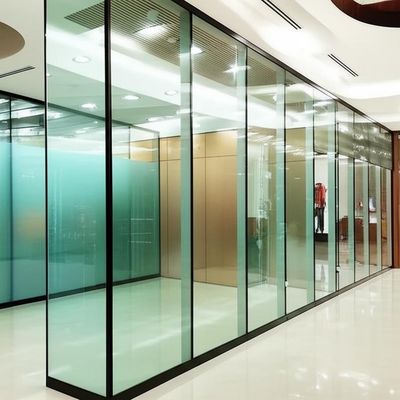 سعر جيد Demountable Glass Partition Wall with 30-42dB Sound Insulation for Shopping Mall Custom Design الانترنت