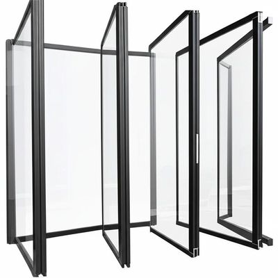 سعر جيد Tempered Height Glass Partition Wall with 30-42dB Sound Insulation and Folding Design الانترنت